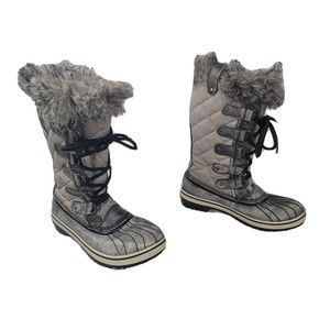 SOREL Tofino II Faux Fur Sage Trim Waterproof Winter Snow Boot Mid Calf …